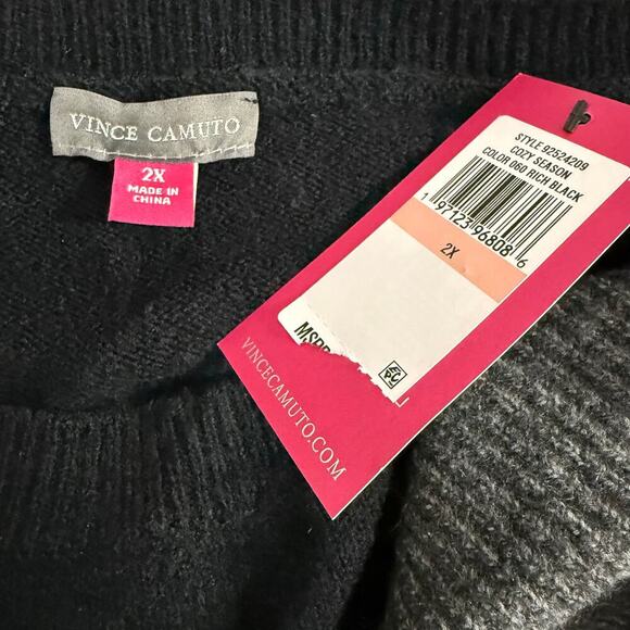 Vince Camuto Plus Size Colorblocked Crewneck Sweater 92524209 - Picture 3 of 4